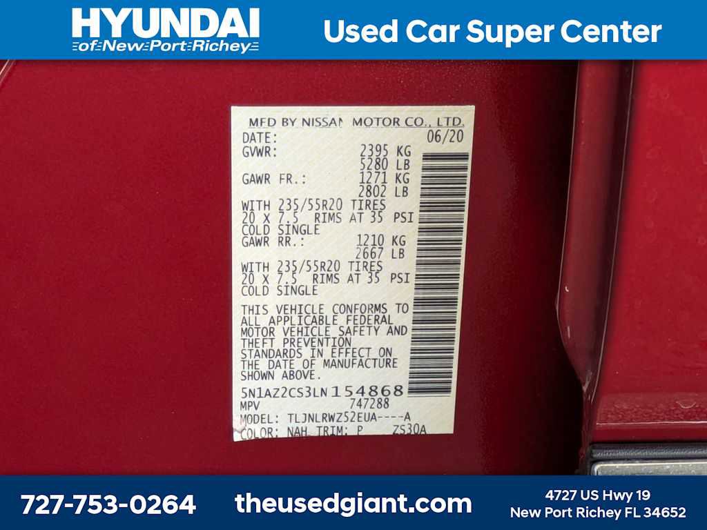 Used 2020 Nissan Murano SL w/ Cargo Package image 39