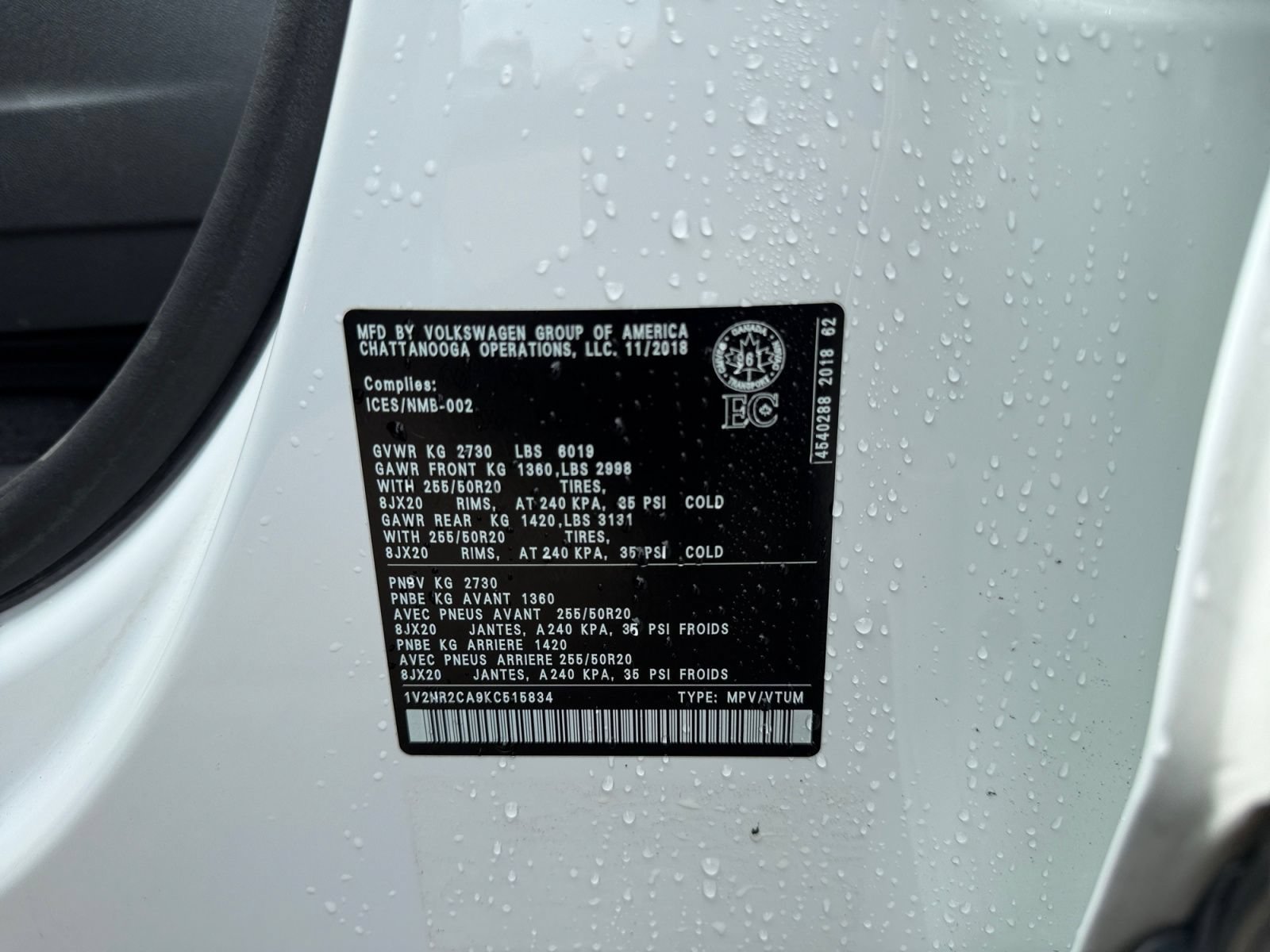 Used 2019 Volkswagen Atlas SEL Premium AWD/4WD image 42