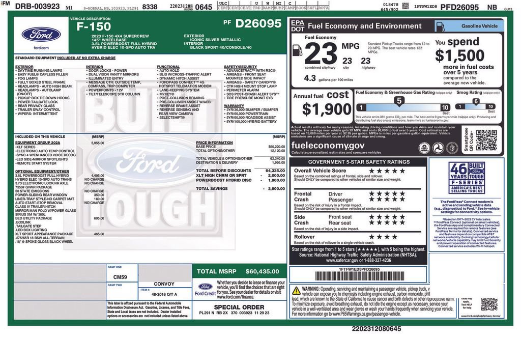 Certified 2023 Ford F150 XLT w/ Equipment Group 302A High image 5