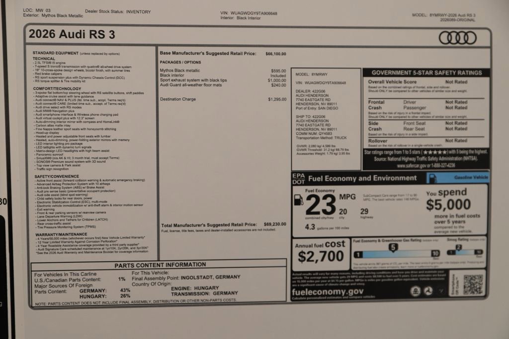 New 2026 Audi RS 3 image 33