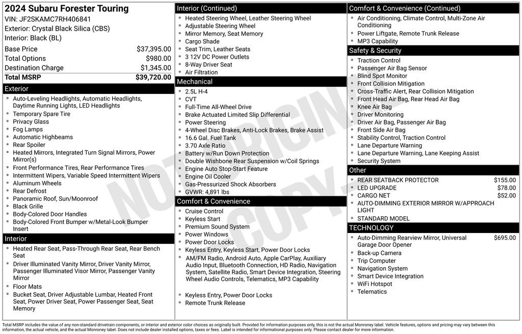 Used 2024 Subaru Forester Touring image 44