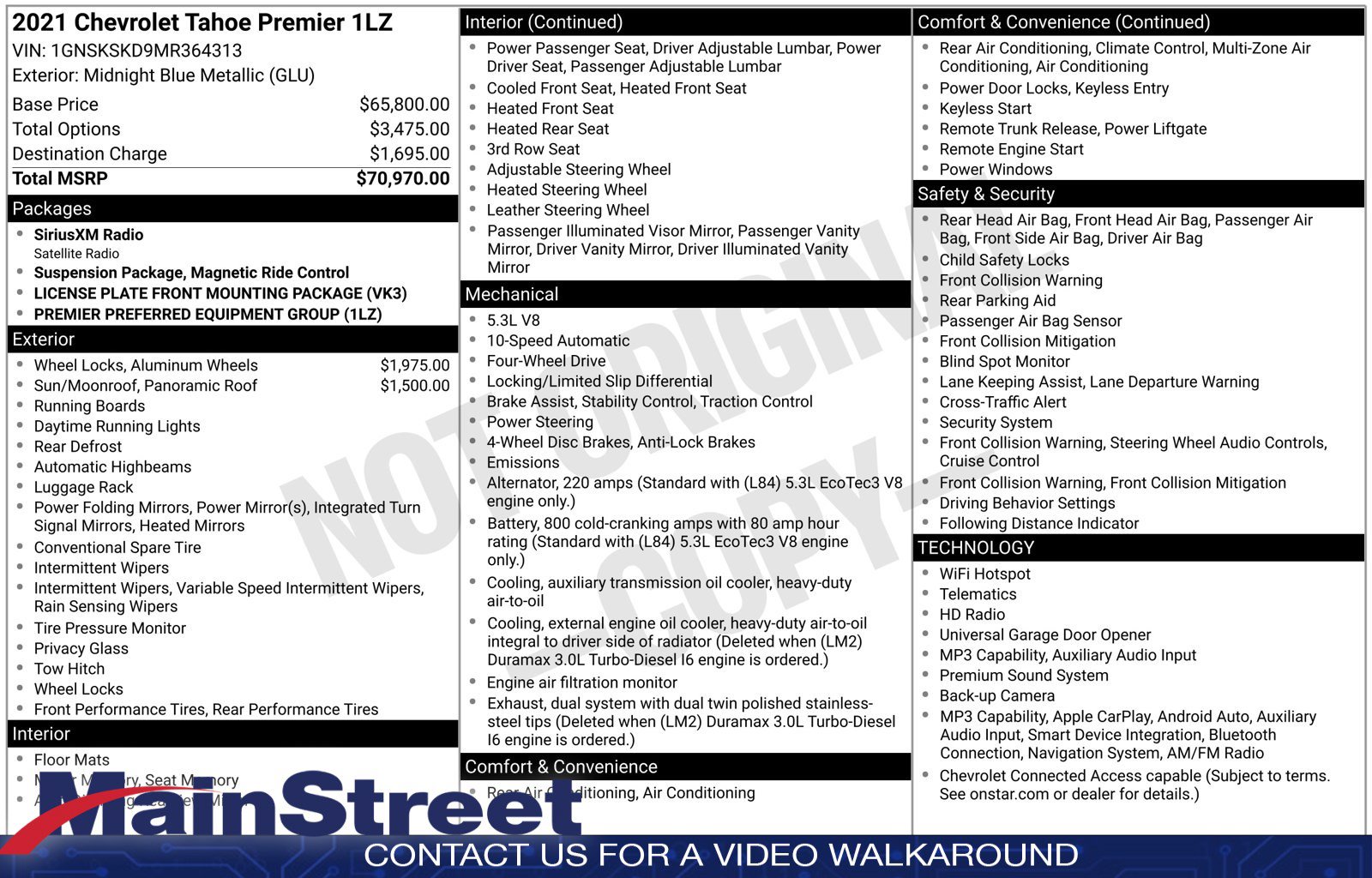 Used 2021 Chevrolet Tahoe Premier AWD/4WD image 11