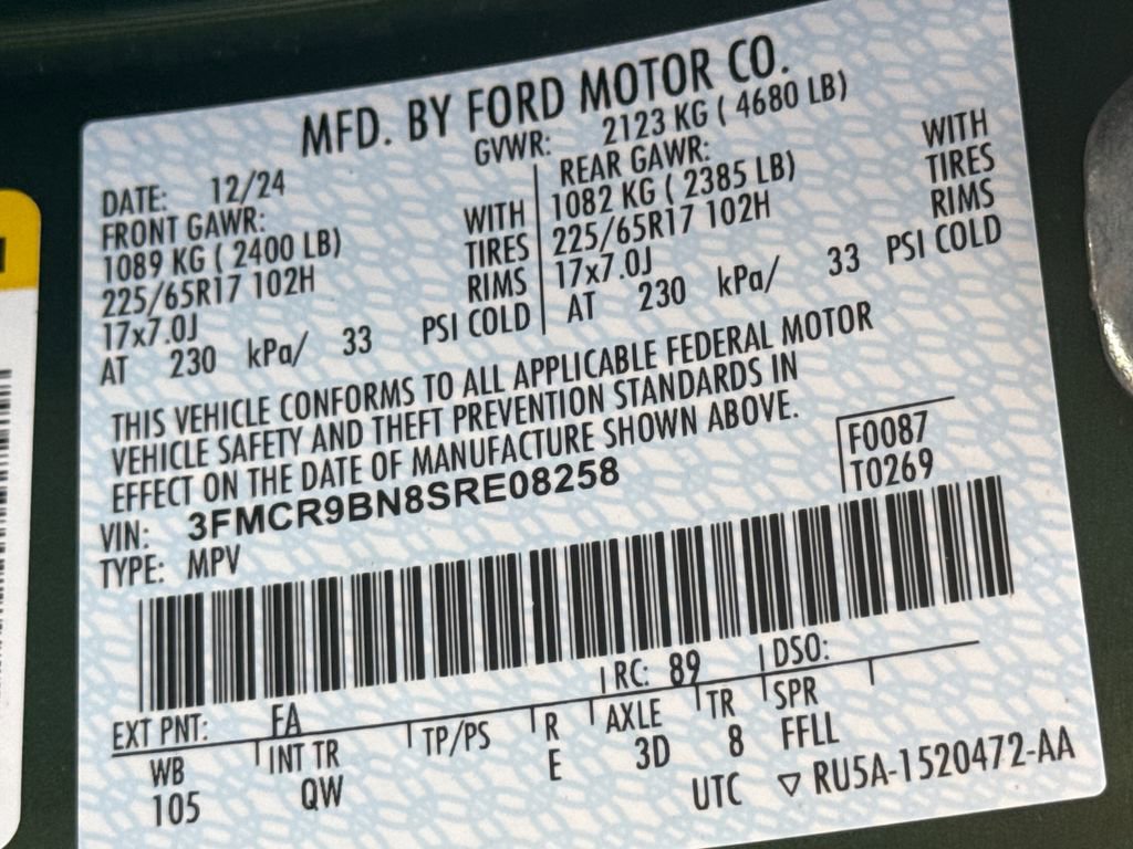 Used 2025 Ford Bronco Sport Big Bend AWD/4WD image 25