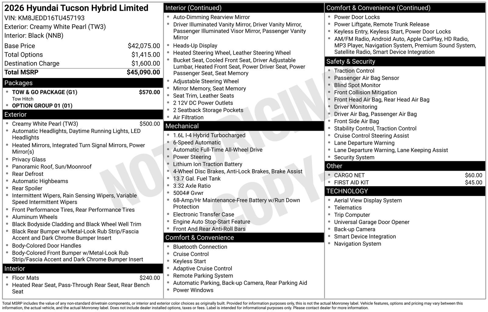 New 2026 Hyundai Tucson Limited w/ Tow & Go Package image 28
