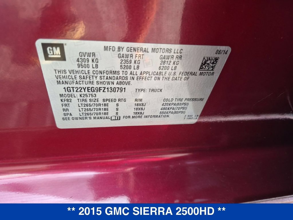 Used 2015 GMC Sierra 2500 SLE w/ SLE Preferred Package AWD/4WD image 35