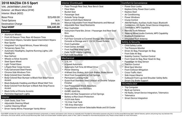 Used 2018 MAZDA CX-5 Sport image 32