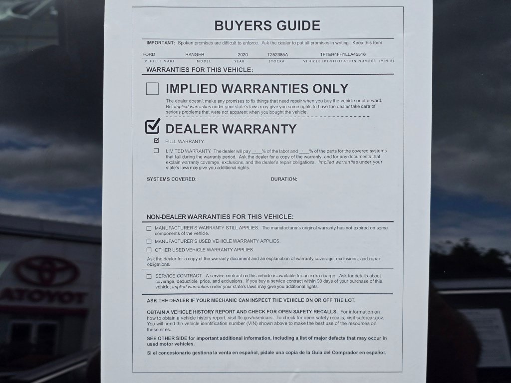Used 2020 Ford Ranger Lariat w/ Equipment Group 501A Mid AWD/4WD image 45