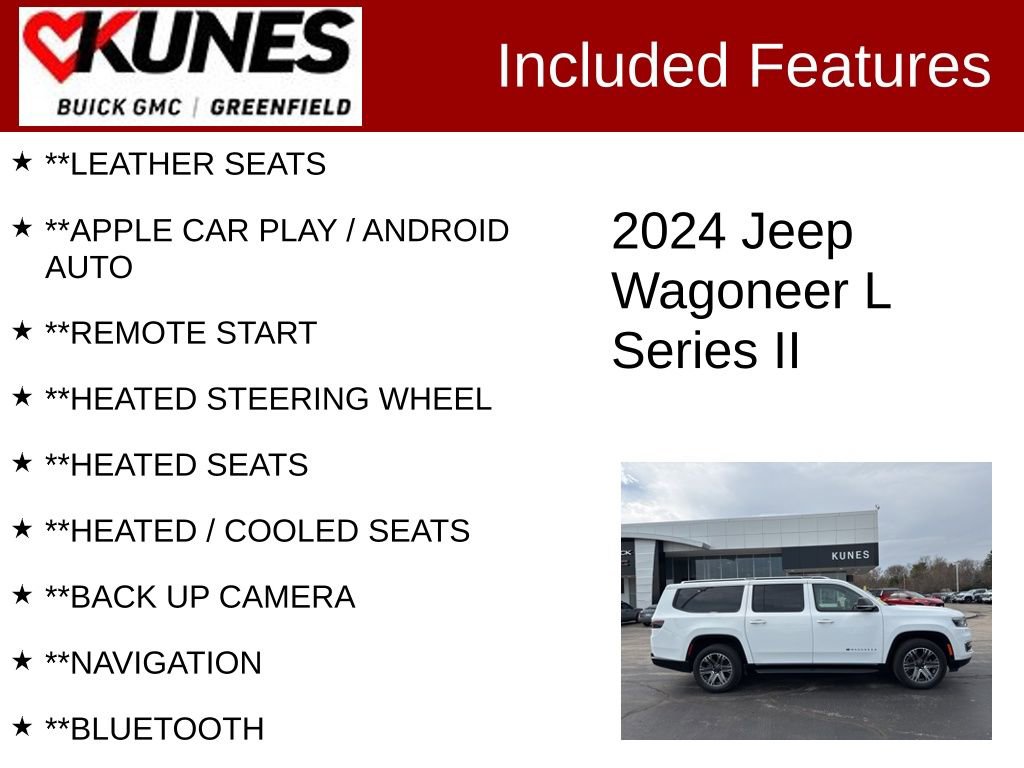 Used 2024 Jeep Wagoneer L Series II w/ Flexible Seating Group AWD/4WD image 2