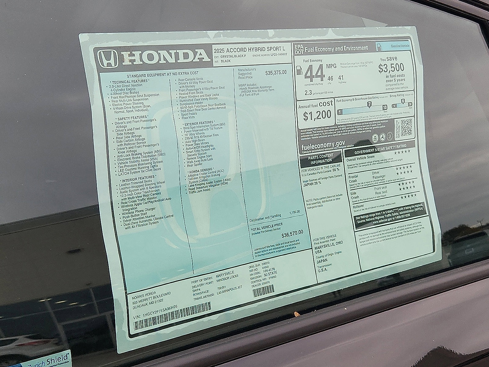 New 2025 Honda Accord Sport image 18