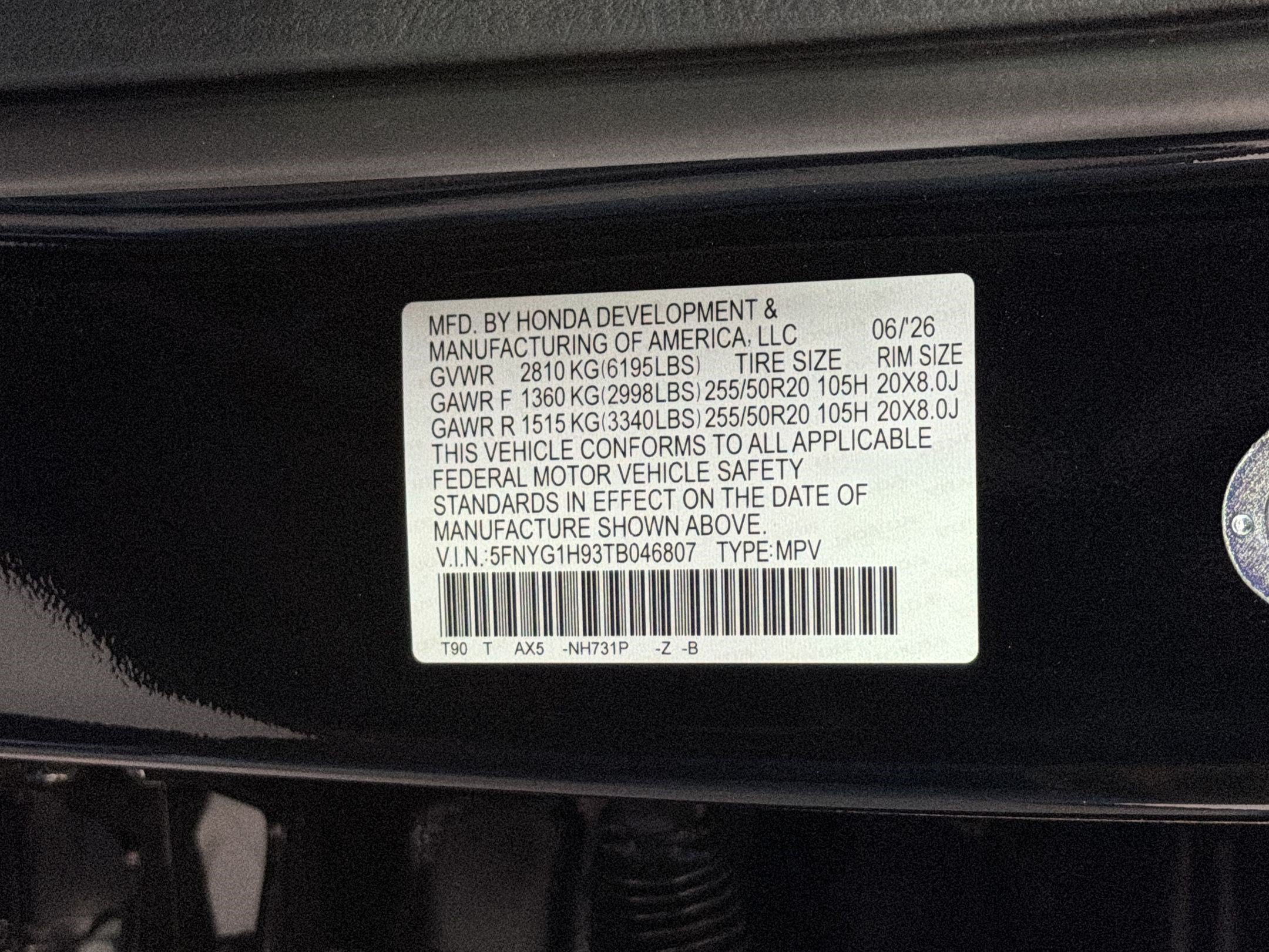 New 2026 Honda Pilot Black Edition image 26