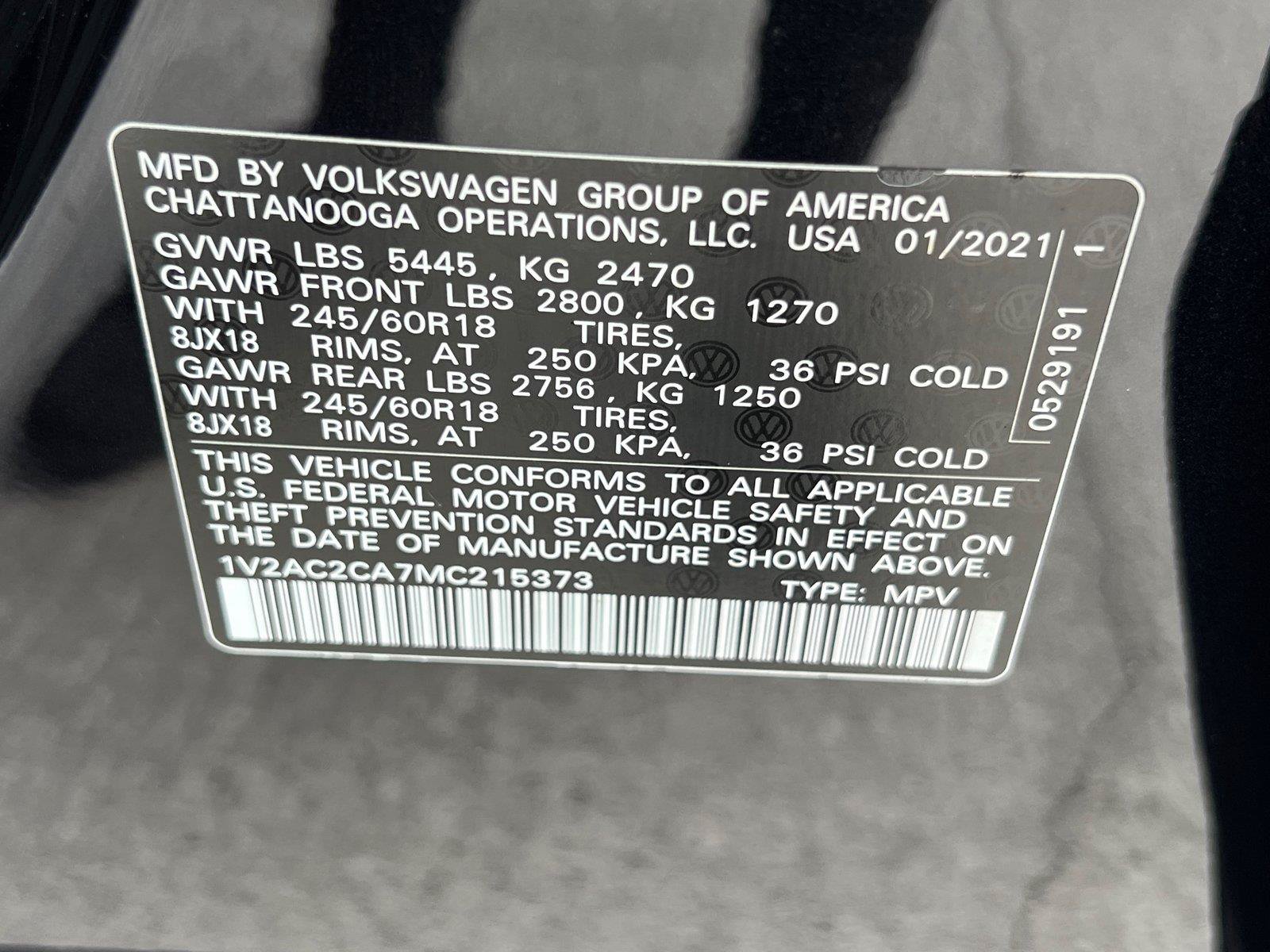 Used 2021 Volkswagen Atlas Cross Sport S FWD image 31