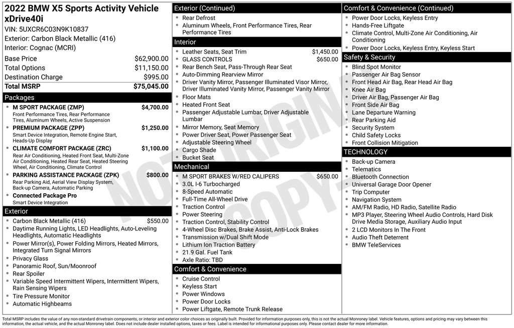 Used 2022 BMW X5 xDrive40i w/ M Sport Package AWD/4WD image 5