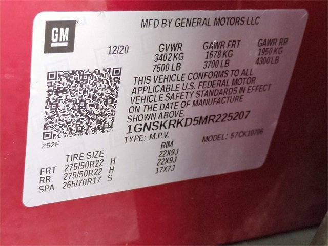 Certified 2021 Chevrolet Tahoe RST w/ Luxury Package image 35