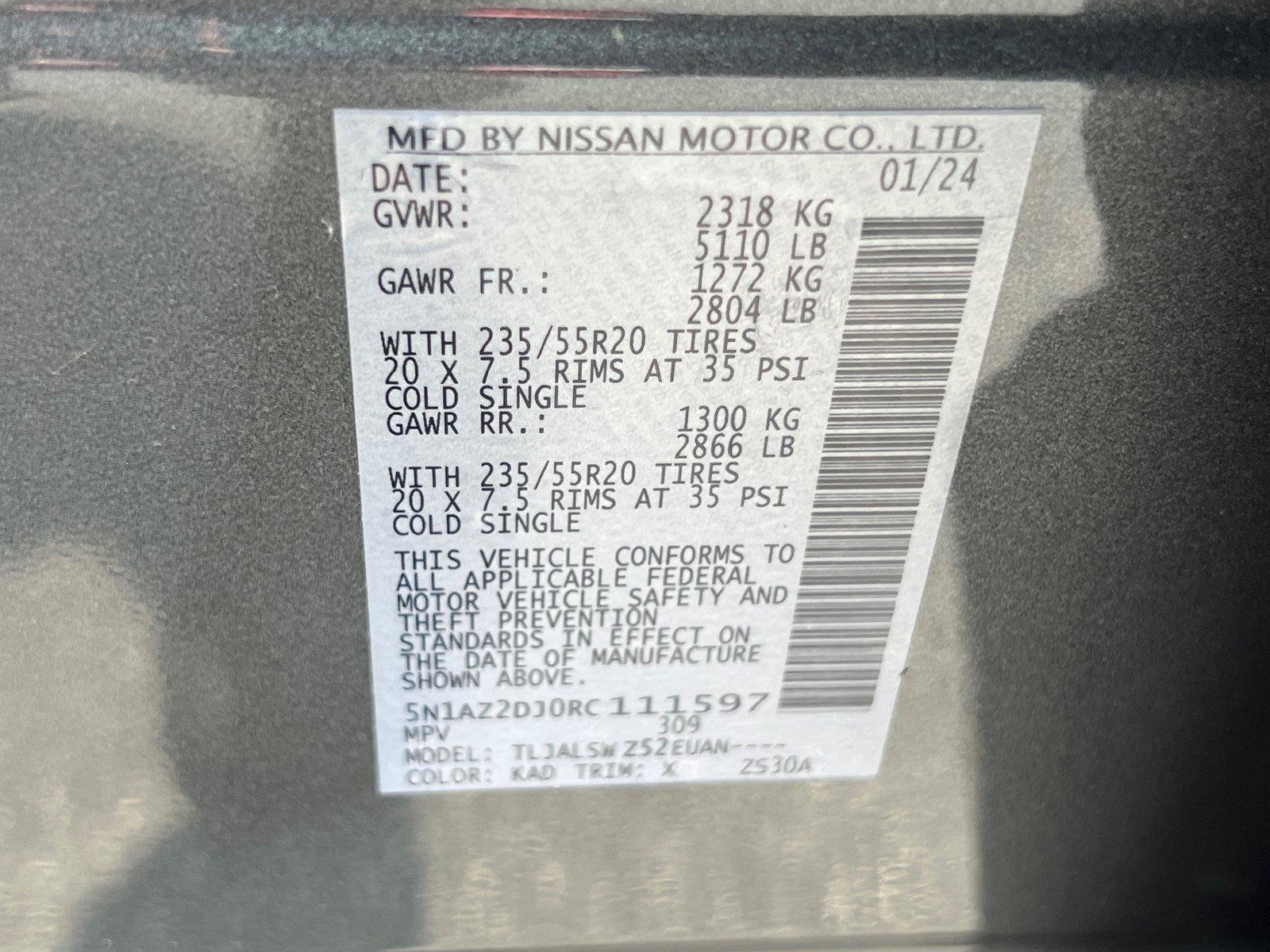Used 2024 Nissan Murano Platinum w/ Cargo Package FWD image 34