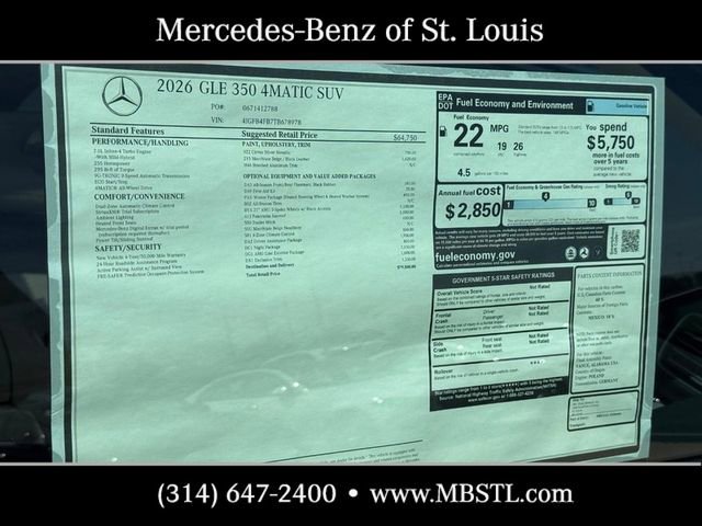 New 2026 Mercedes-Benz GLE 350 4MATIC image 6