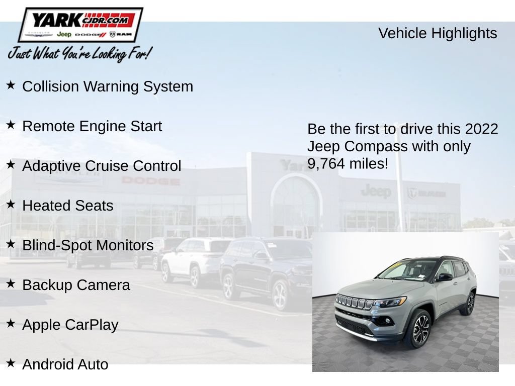 Certified 2022 Jeep Compass Limited AWD/4WD image 12