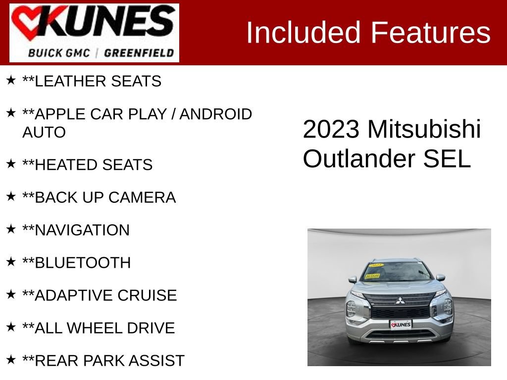 Used 2023 Mitsubishi Outlander SEL AWD/4WD image 2