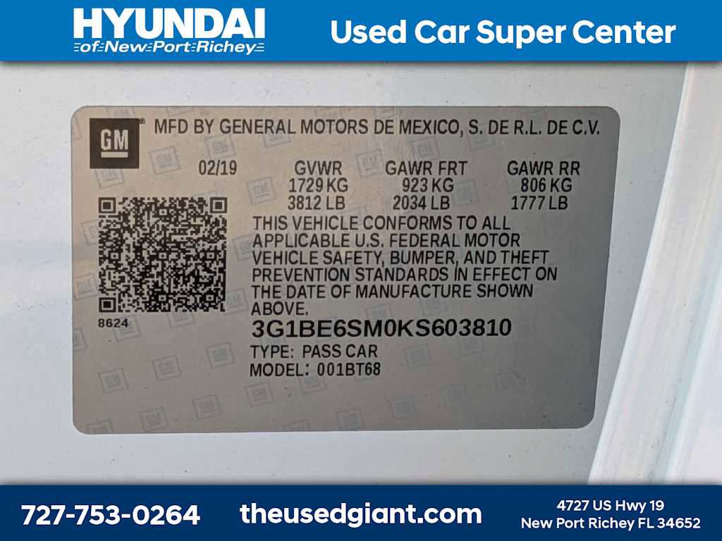 Used 2019 Chevrolet Cruze LT w/ Convenience Package image 13