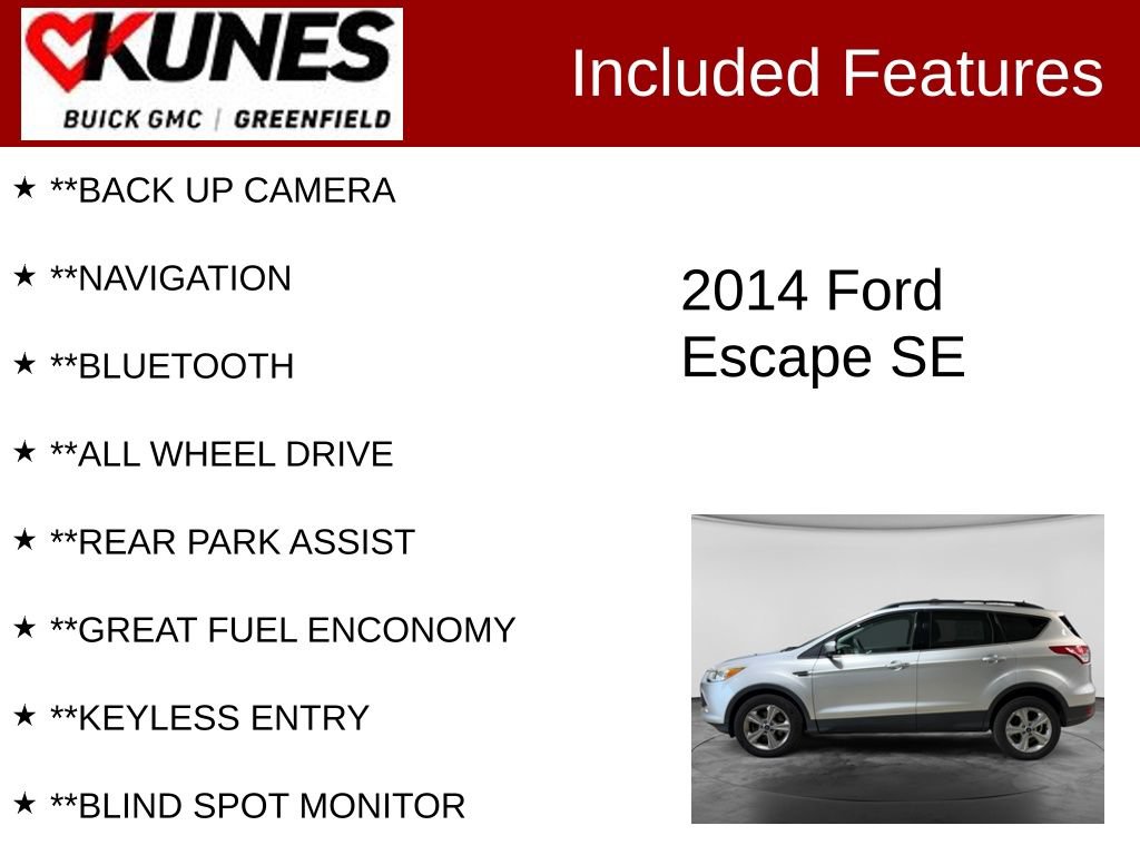 Used 2014 Ford Escape SE w/ Equipment Group 201A AWD/4WD image 2