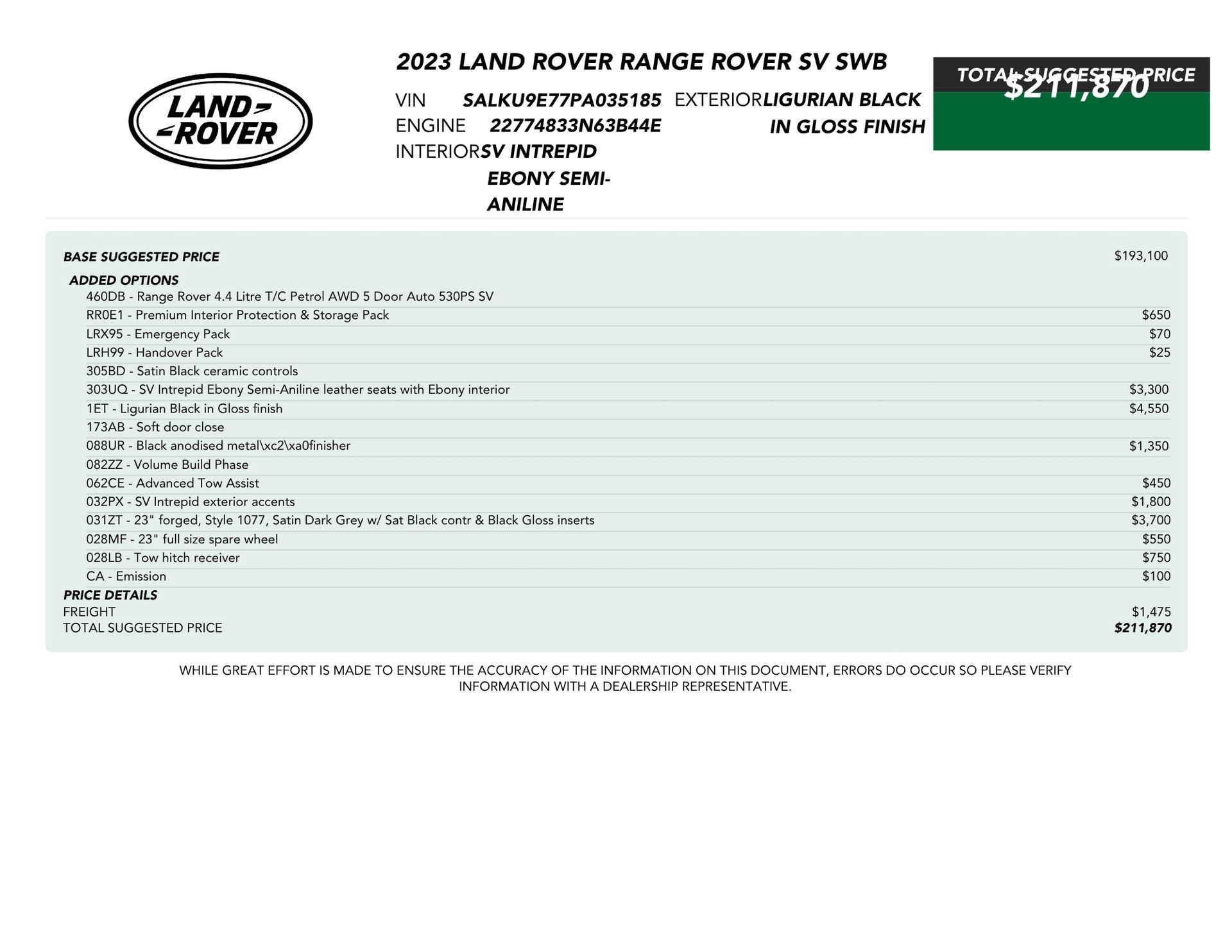 Used 2023 Land Rover Range Rover SV AWD/4WD image 80