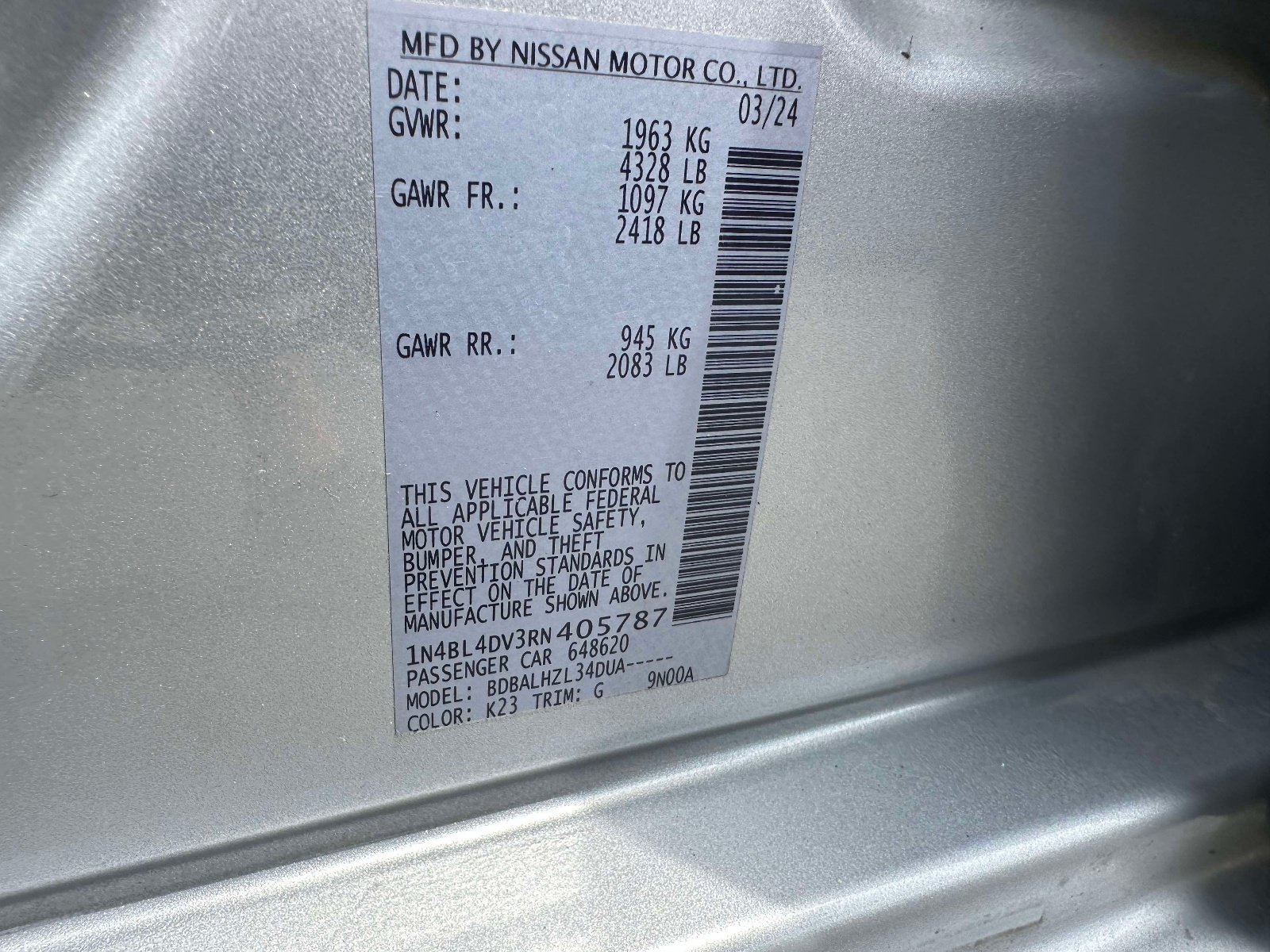 Used 2024 Nissan Altima 2.5 SV FWD image 32