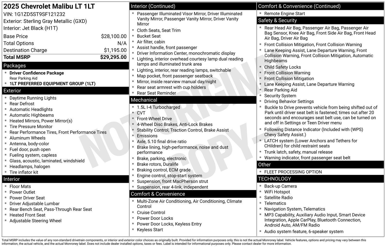 Used 2025 Chevrolet Malibu LT FWD image 47