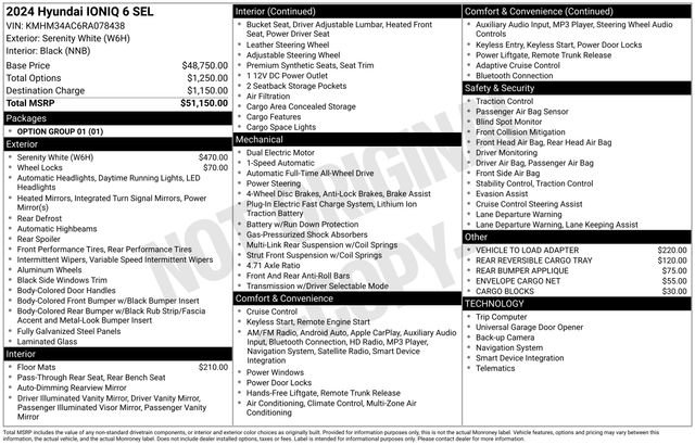 New 2024 Hyundai Ioniq 6 SEL AWD/4WD image 4