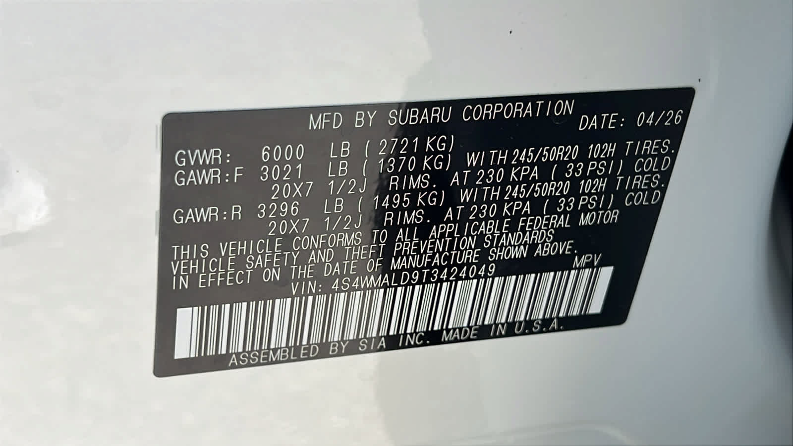 New 2026 Subaru Ascent Bronze Edition AWD/4WD image 30