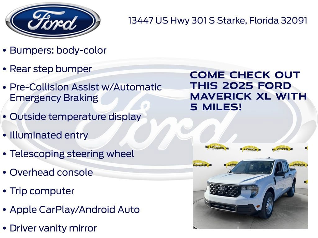 New 2025 Ford Maverick XL w/ Equipment Group 102A image 30