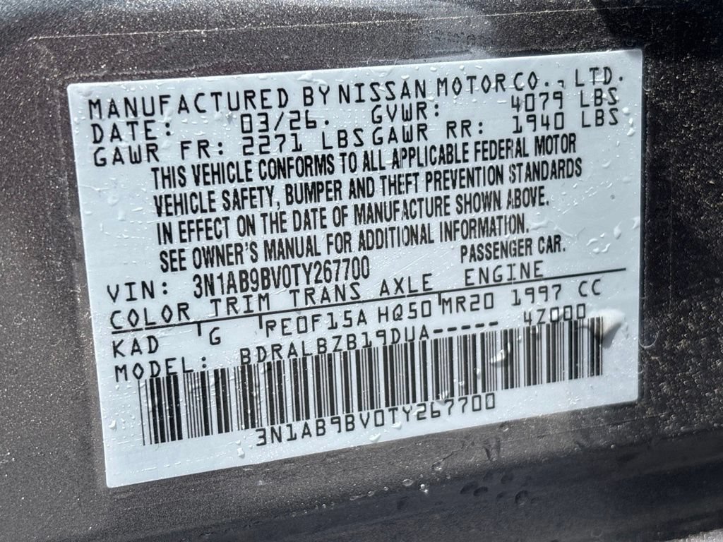 New 2026 Nissan Sentra S w/ Floor Mat Package FWD image 11
