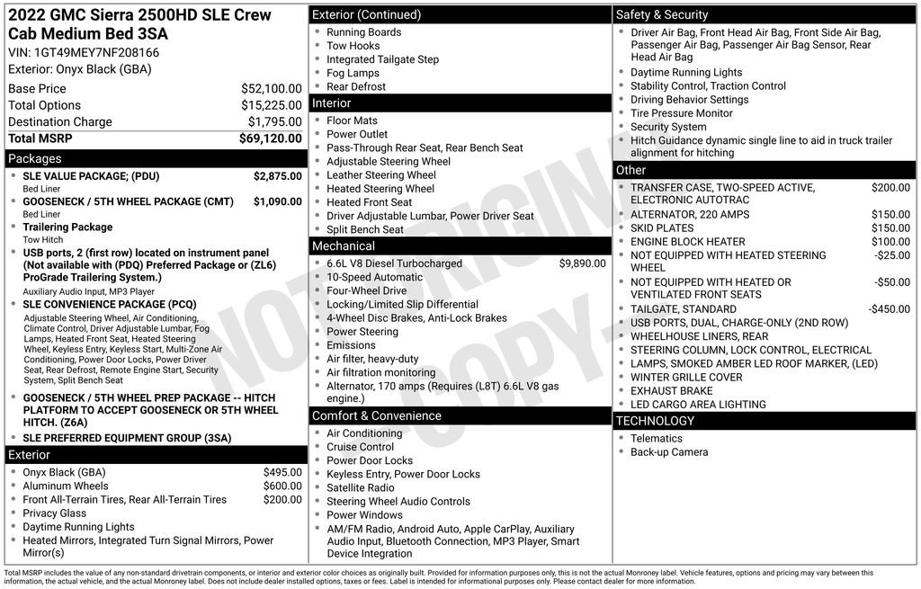 Used 2022 GMC Sierra 2500 SLE w/ SLE Value Package; image 2