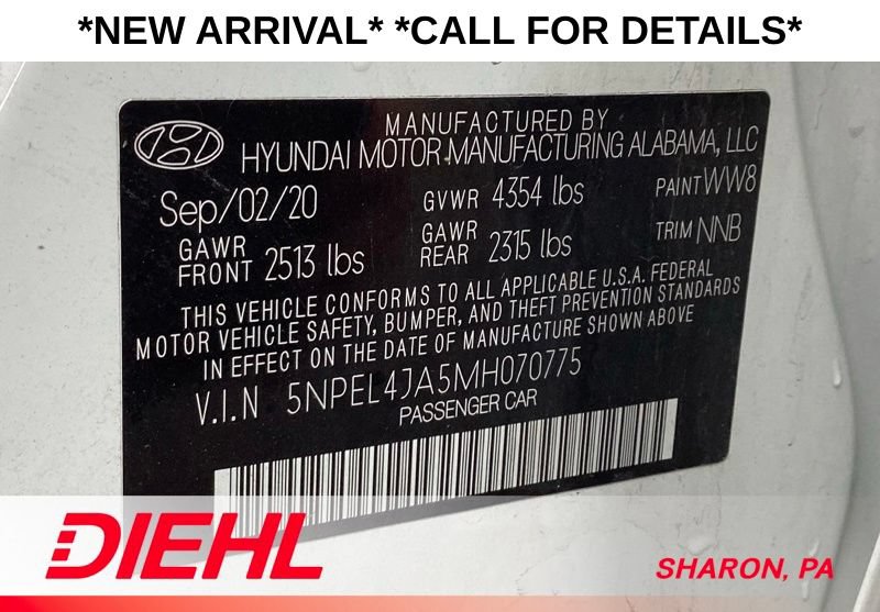 Certified 2021 Hyundai Sonata SEL w/ Cargo Package FWD image 10
