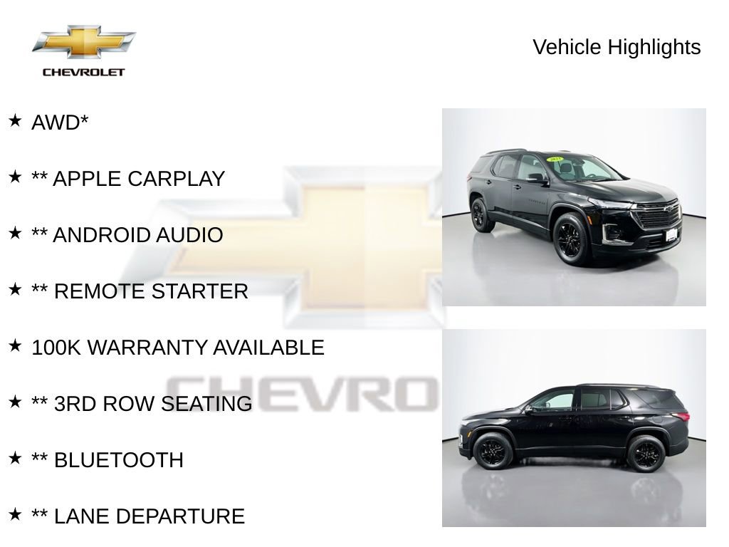 Used 2023 Chevrolet Traverse LT w/ Midnight/Sport Edition AWD/4WD image 34