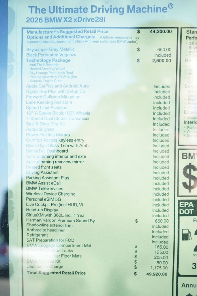 New 2026 BMW X2 xDrive28i w/ Technology Package image 8