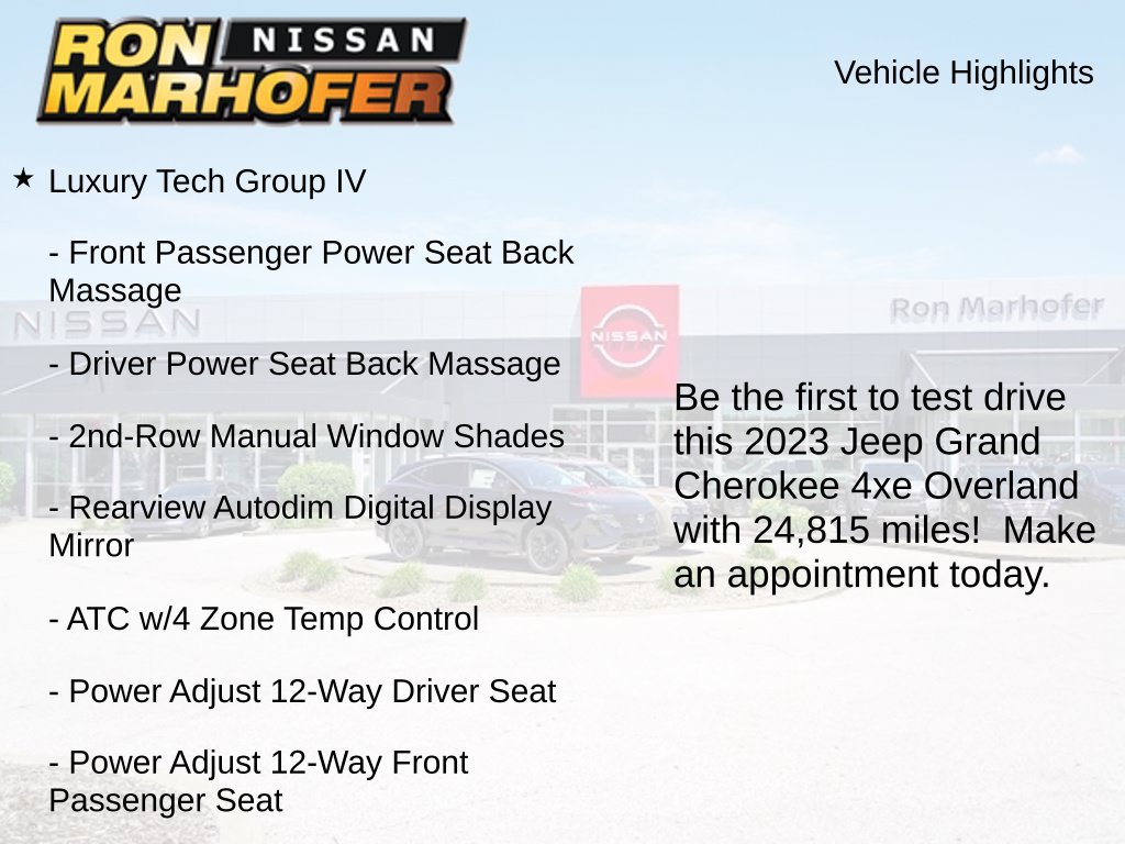 Used 2023 Jeep Grand Cherokee Overland w/ Luxury Tech Group IV AWD/4WD image 2