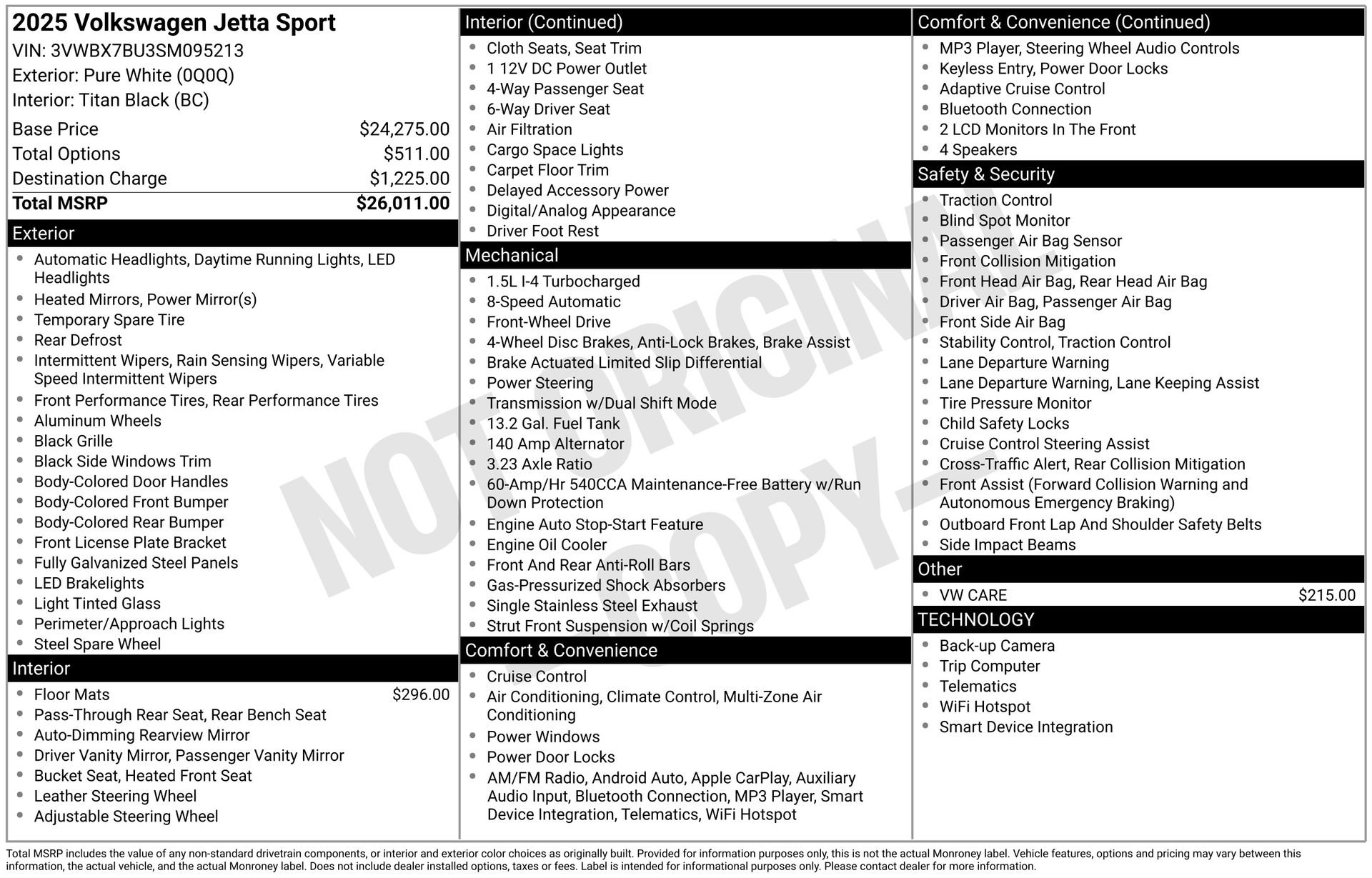 Certified 2025 Volkswagen Jetta Sport image 28