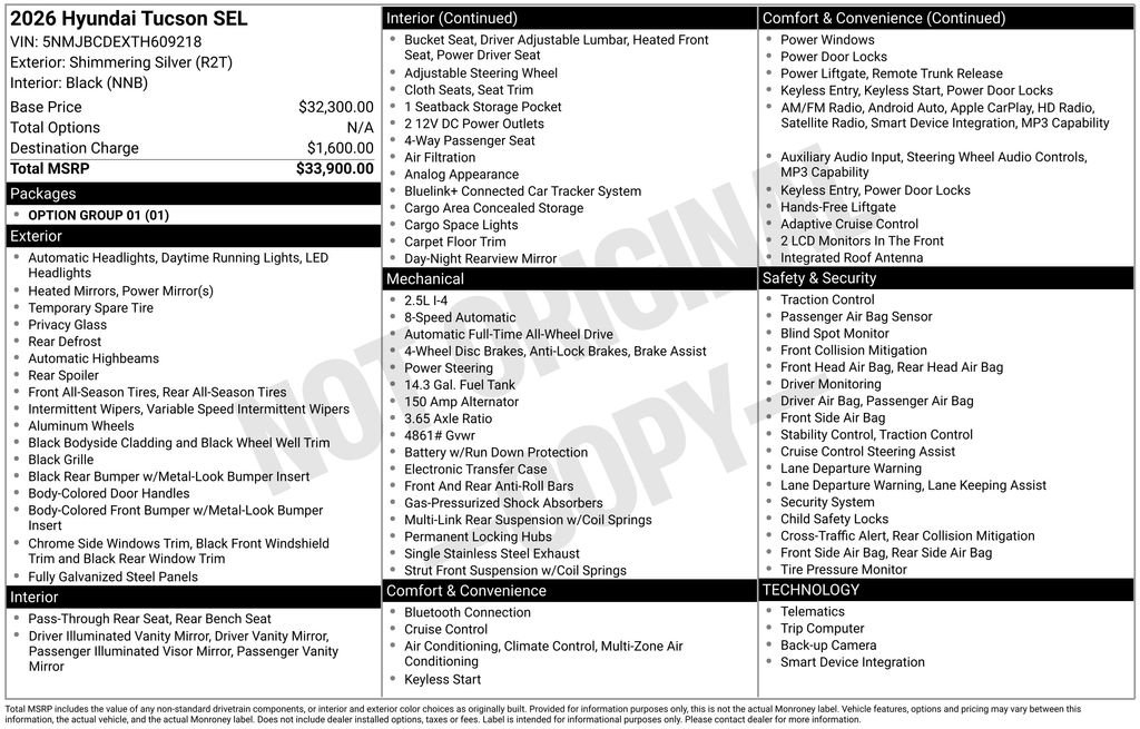 Used 2026 Hyundai Tucson SEL image 2