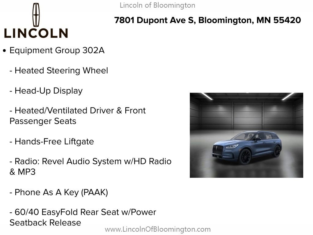 New 2025 Lincoln Corsair Grand Touring w/ Equipment Group 302A image 9