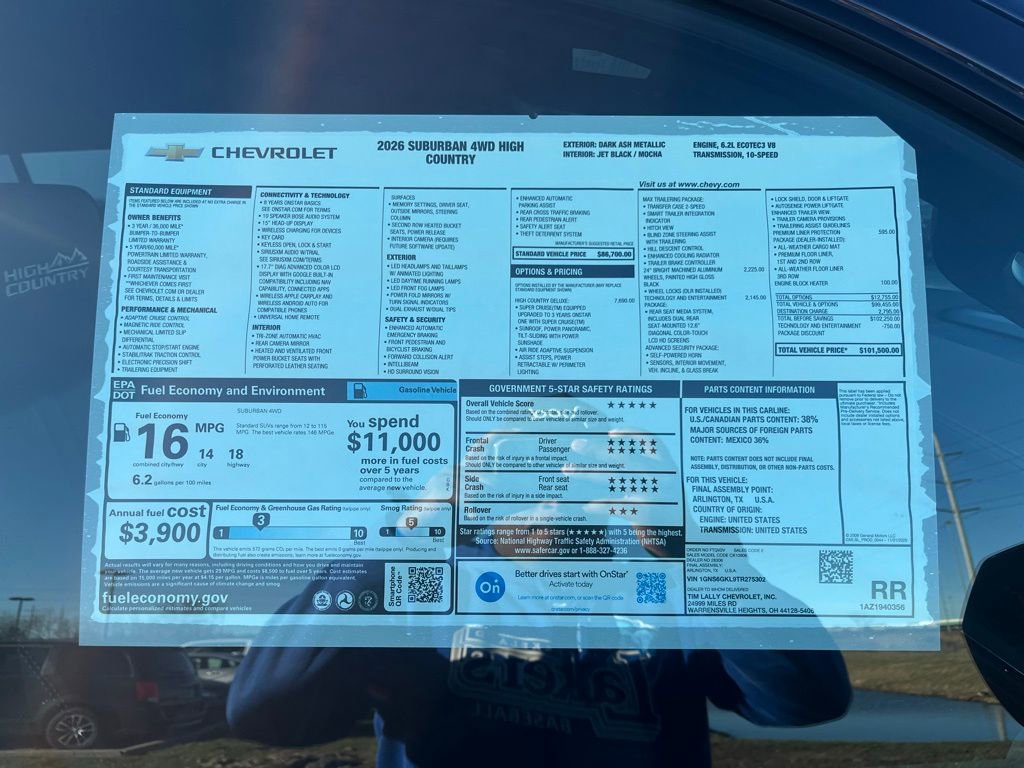 New 2026 Chevrolet Suburban High Country image 41