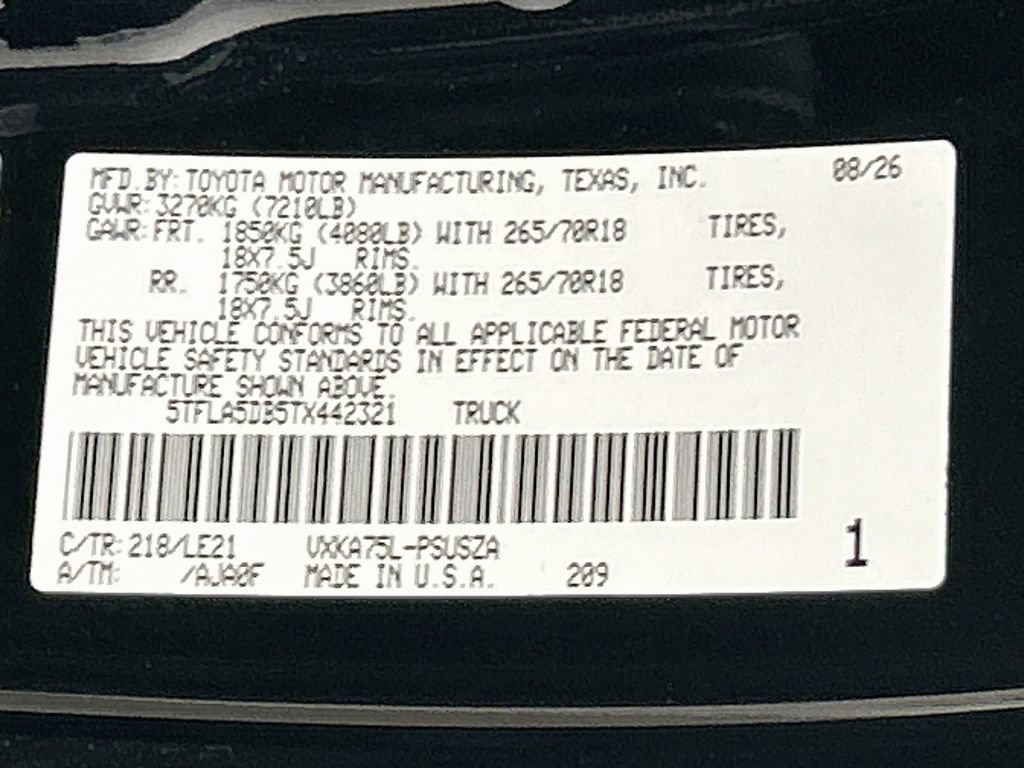 New 2026 Toyota Tundra SR5 w/ SR5 Premium Package AWD/4WD image 30