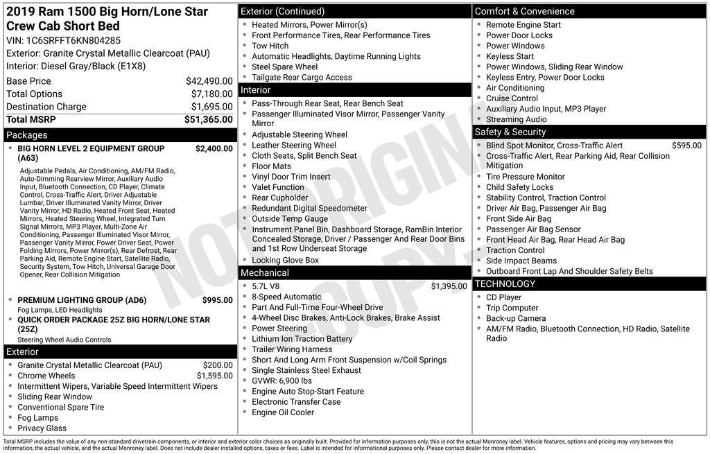 Used 2019 RAM 1500 Big Horn image 47