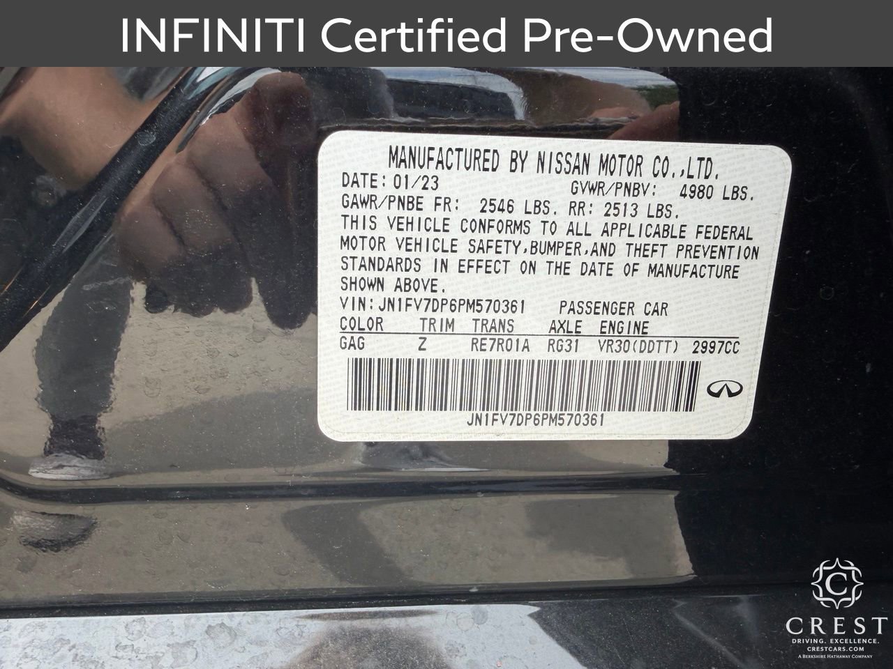 Used 2023 INFINITI Q50 Red Sport 400 image 29