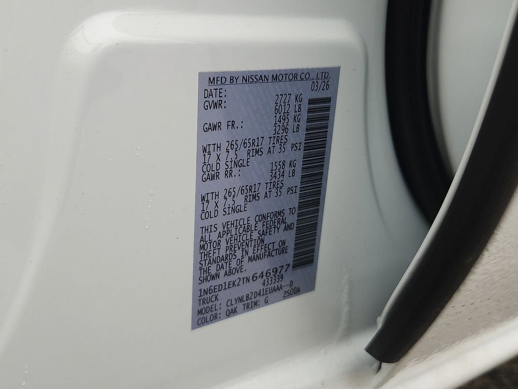 New 2026 Nissan Frontier SV AWD/4WD image 10