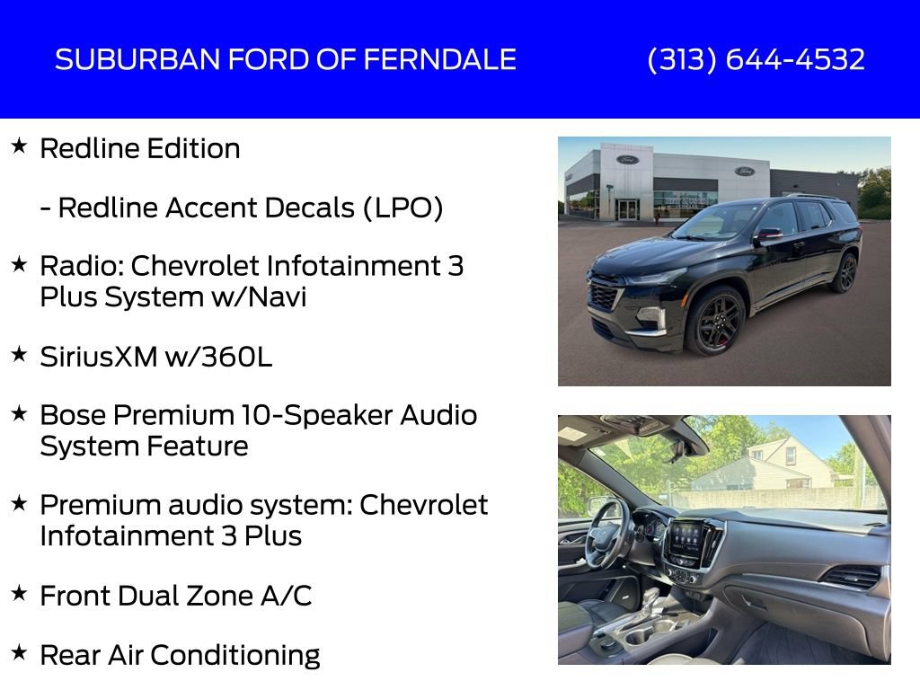 Used 2022 Chevrolet Traverse Premier w/ Redline Edition AWD/4WD image 17