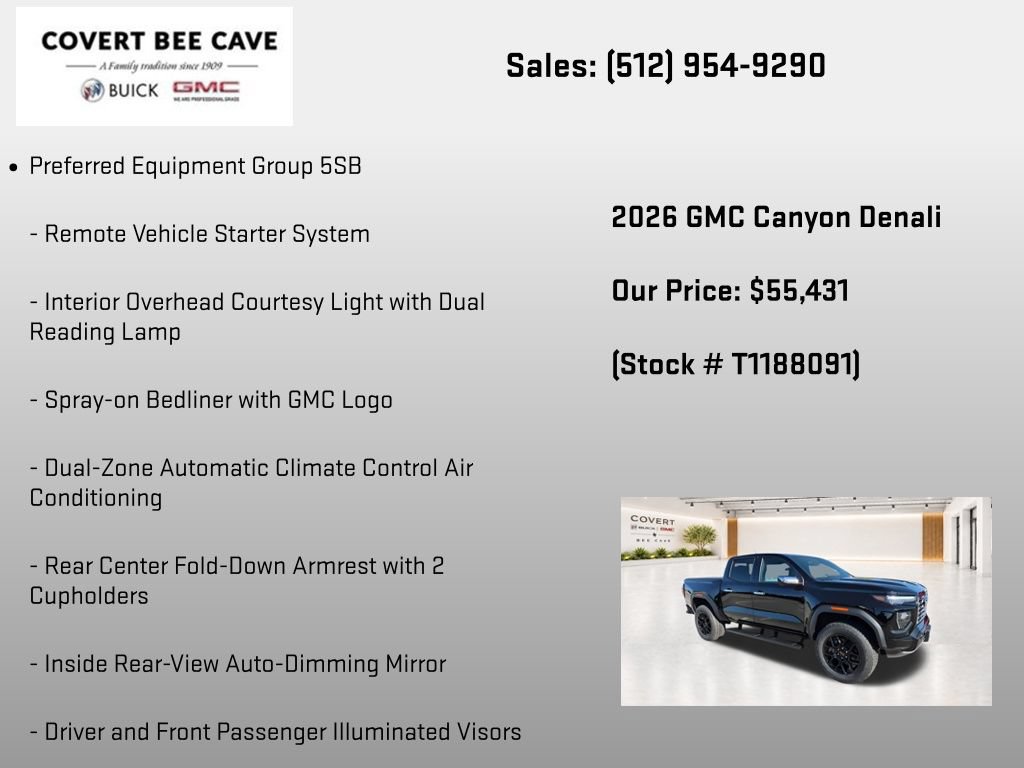 New 2026 GMC Canyon Denali w/ LPO, Denali Black Edition AWD/4WD image 13