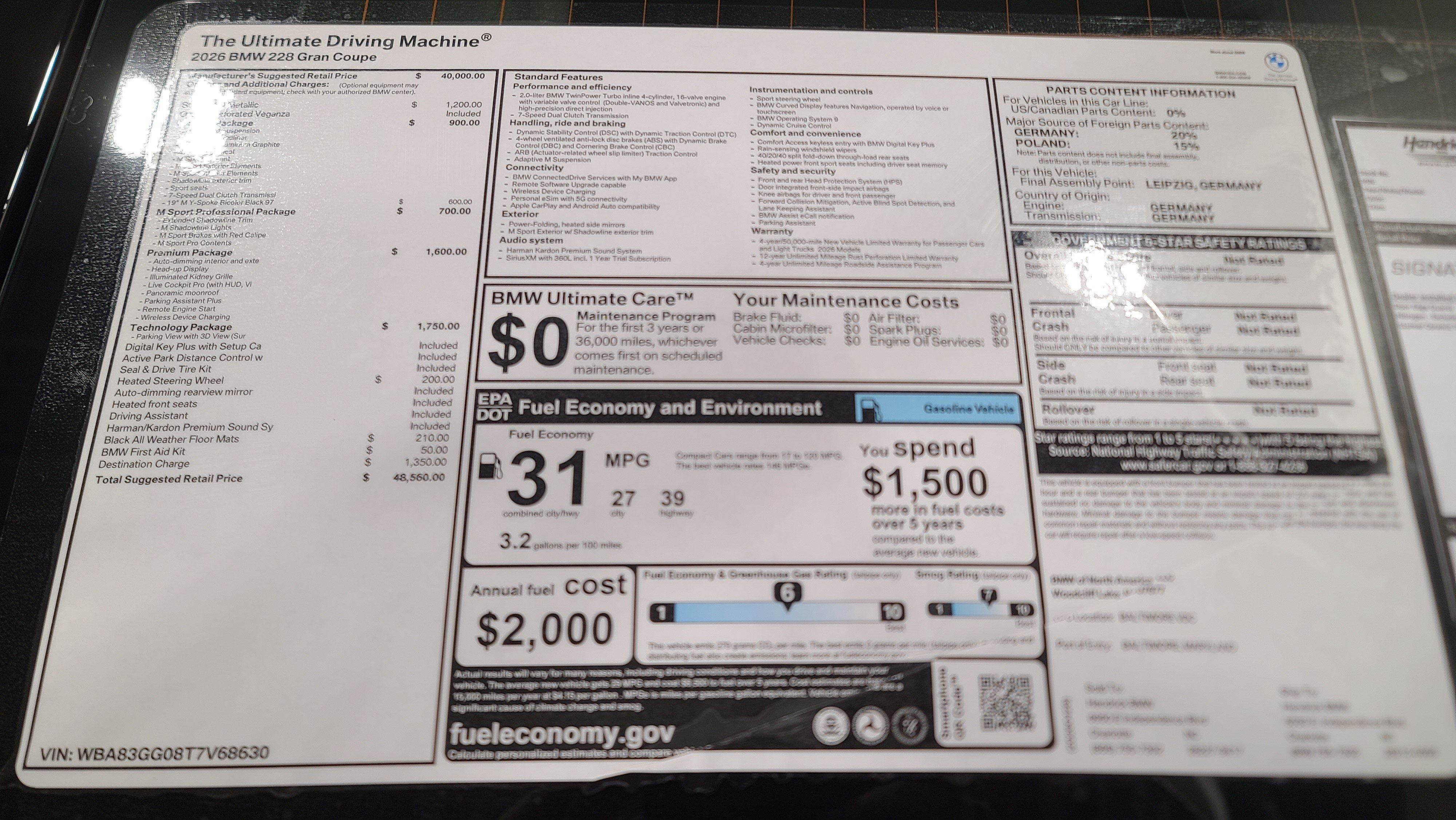 Used 2026 BMW 228i w/ Technology Package FWD image 31