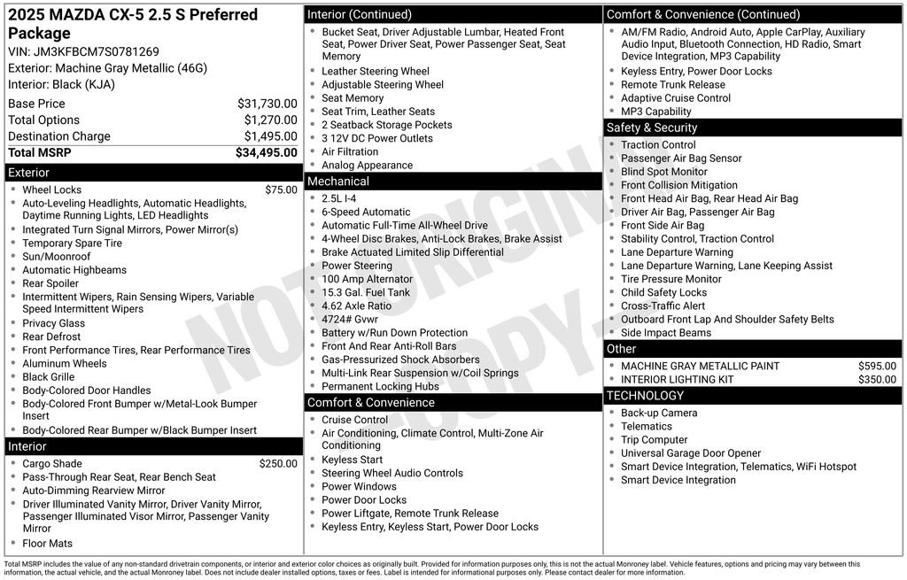 New 2025 MAZDA CX-5 AWD 2.5 S w/ Preferred Package image 36