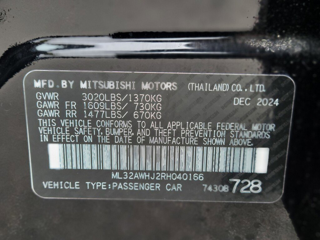 New 2024 Mitsubishi Mirage Black Edition image 29