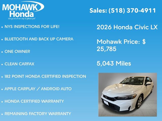 Certified 2026 Honda Civic LX image 8