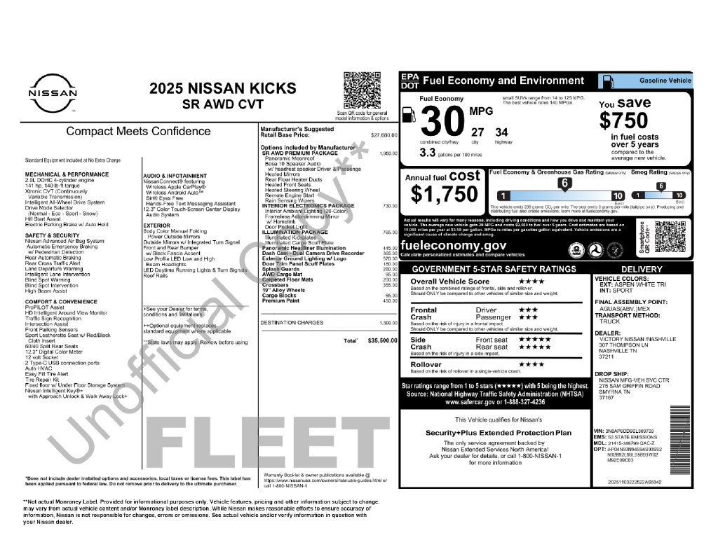 Certified 2025 Nissan Kicks SR w/ SR Premium Package AWD/4WD image 10
